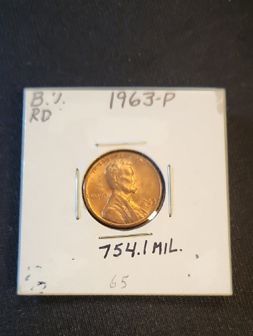 1963-P Lincoln Wheat Cent - Copper Toned Collector Coin